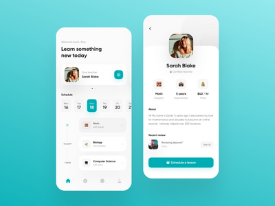 远程教学应用界面(Remote Teaching App UI)