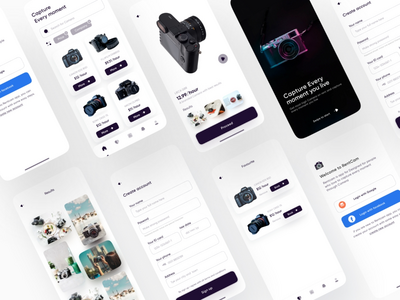租用相机 APP UI 概念(Rent Camera APP UI concept)