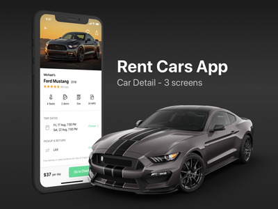 租车应用程序 - 汽车详情(Rent Cars App - Car Detail)