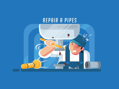 修复管道-矢量活动(Repair a Pipes - Vector Activity)