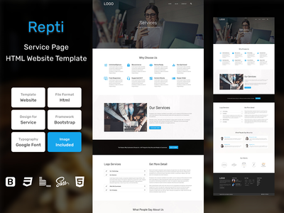 Repti 服务页面 HTML Web 模板 V1.0(Repti Services Page HTML Web Template V1.0)
