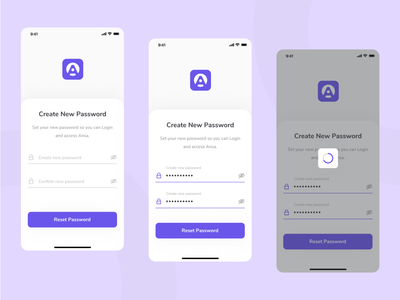 重置密码屏幕应用程序 UI(Reset Password Screens App UI)