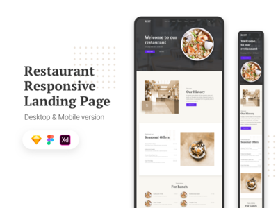 餐厅响应登陆页面(Restaurant Responsive Landing Page)