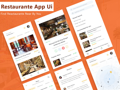 餐厅应用程序 UI 套件(Restaurant App Ui Kits)