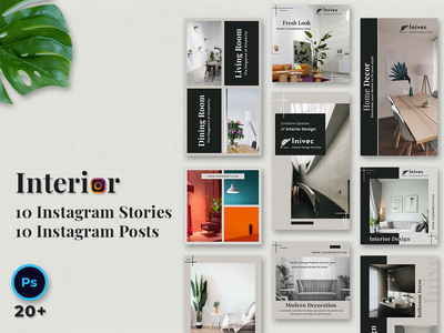 室内 Instagram 故事帖子(Interior Instagram Stories Posts)