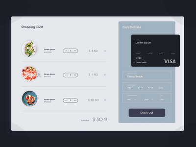餐厅购物车 UI(Restaurant Shopping Cart Ui)