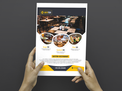 餐厅传单 01 / 一页传单 / Letter Size Flyer(Restaurant Flyer 01 / one page flyer / Letter Size Flyer)