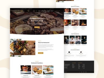 餐厅食物网页模板登陆页面(Restaurant Food Web Template Landing Page)