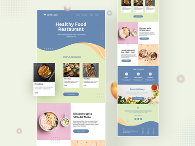 餐厅开业网站首页设计(Restaurant opening website home page design)