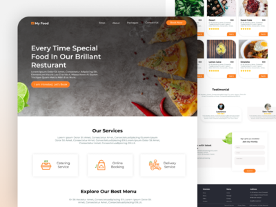 餐厅网站设计(Restaurant website Design)