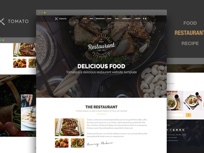 餐厅网站模板-番茄(Restaurant Website Template - Tomato)