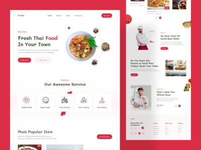 餐厅登陆页面设计(Restaurant Landing Page Design)
