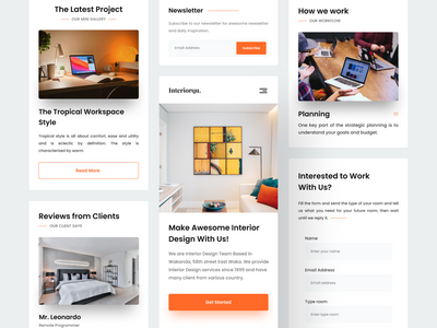 室内设计工作室响应式移动登陆页面(Interior Design Studio Responsive Mobile Landing Page)