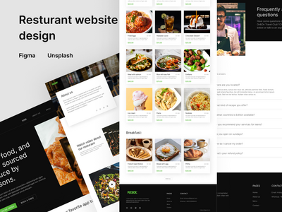 餐厅网页登陆页面（正在运行的项目）(Restaurant Web Landing Page ( Running Project))