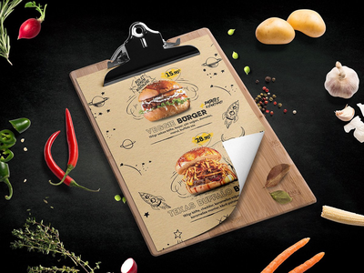 餐厅菜单样机(Restaurant Menu Mockup)