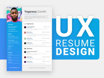 UX简历设计(UX resume Design)