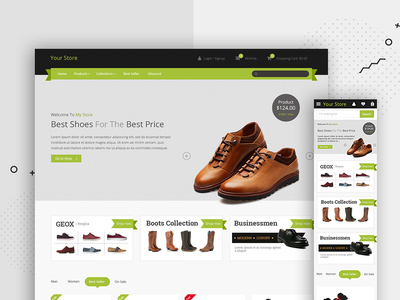 商店网站登陆页面(Shop Website Landing Page)