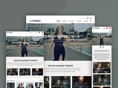 商店网站登陆页面(Shop Website Landing Page)