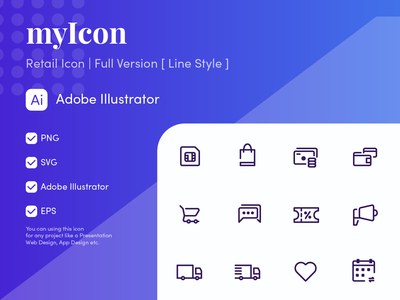 零售图标集免费(Retail Icon Set Free)