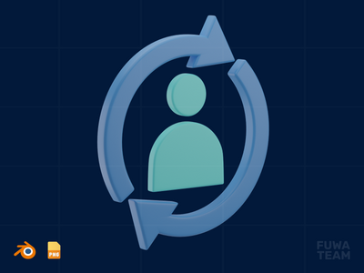 回头客 - 3D SEO 插图(Returning Visitor - 3D SEO Illustration)