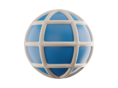 互联网 3D 图标(Internet 3D Icon)