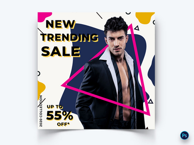 时尚销售社交媒体帖子模板(Fashion Sale Social Media Post Template)