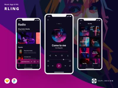 RLing - 音乐应用 UI 工具包 #3(RLing - Music App UI Kit #3)
