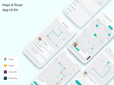 路线图应用程序 UI 套件(Road Maps App UI Kit)