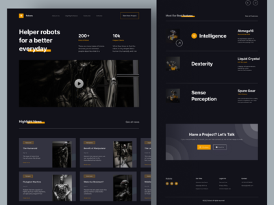 机器人 - 机器人制造登陆页面(Robots - Robot Manufacture Landing Page)