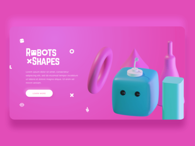 Robots and Shapes 登陆界面（粉色版）(Robots and Shapes Landing screen (Pink Version))