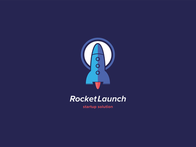 火箭发射标志设计(Rocket Launch Logo Design)