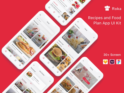 Roka - 食谱和食物计划应用程序 UI 套件(Roka - Recipes and Food Plan App UI Kit)