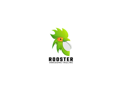 公鸡标志设计(Rooster logo desing)