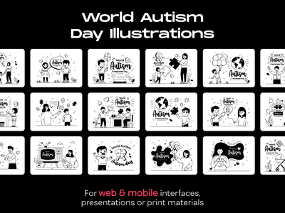 25 个世界自闭症日插图(25 World Autism Day Illustrations)