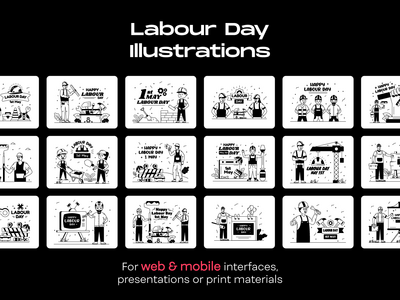25 个国际劳动节插图(25 International Labor Day illustrations)