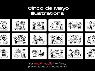 25 个五月五日节插图(25 Cinco de Mayo Illustrations)