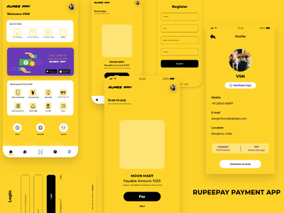 卢比支付App UI设计(Rupee pay payment App UI design)