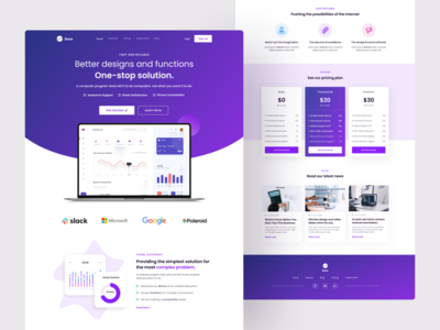 Saas 登陆页面 - 网站设计(Saas Landing Page - Website Design)
