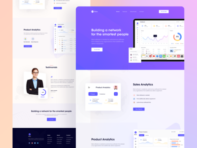 SaaS登陆页面UI设计(SaaS Landing Page UI Design)