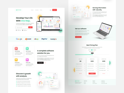 Saas 登陆页面 - 网站设计(Saas Landing Page - Website Design)