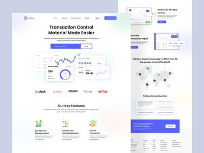 Saas登陆页面设计-Light V01(Saas Landing Page Design - Light V01)