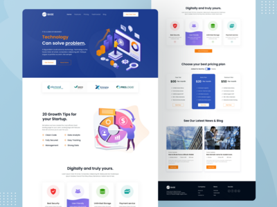 SaaS 登陆页面 UI 设计。(SaaS Landing Page UI Design.)