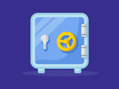 保险箱 4 平面图标(Safe Deposit Box 4 Flat Icon)