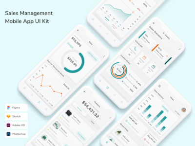 销售管理移动应用程序 UI 套件(Sales Management Mobile App UI Kit)