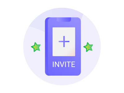 邀请朋友渐变图标(Invite Friend Gradient Icon)