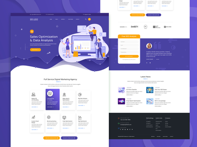 用于数字代理的 SEO 销售服务和营销 Web 模板(SEO Sales services & marketing web template for digital agency)