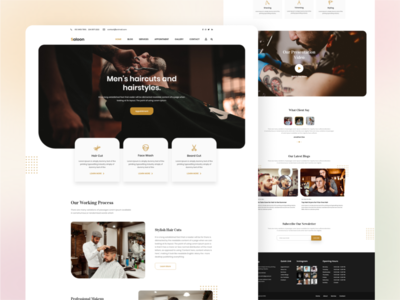 沙龙 - 理发店登陆页面(Saloon - Barbershop Landing Page)