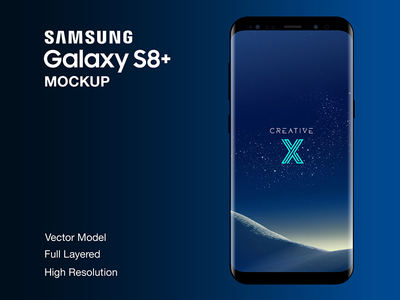 三星 Galaxy S8+ 模型 PSD(Samsung Galaxy S8+ Mockup PSD)