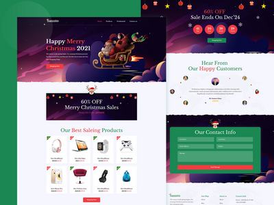 圣诞快乐登陆页面(Merry Christmas Landing Page)