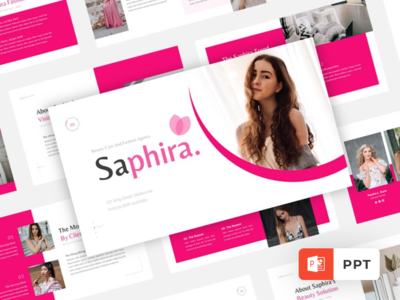 Saphira - 美容护理和时尚演示模板(Saphira - Beauty Care & Fashion Presentation Template)